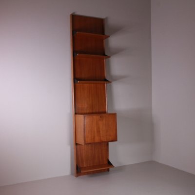 Wood Bookcase with Storage Unit in Solid Wood, 1960s-VJY-2018329