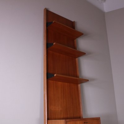 Wood Bookcase with Storage Unit in Solid Wood, 1960s-VJY-2018329