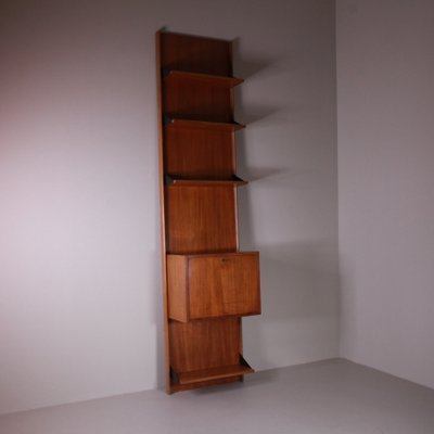 Wood Bookcase with Storage Unit in Solid Wood, 1960s-VJY-2018329