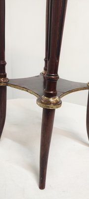 Wood, Brass and Marble Side Table, France, 1940s-RGF-1168119