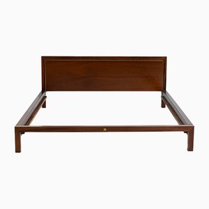 Wood & Brass Bed Frame by Balmain, 1980s-RCE-844708