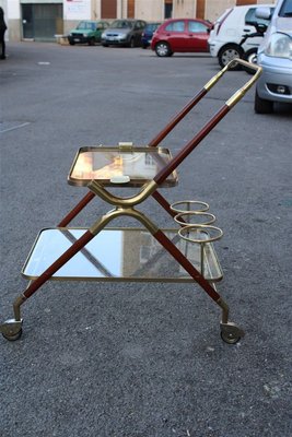 Wood & Brass Trolley, 1950s-EH-753759