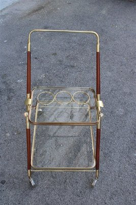 Wood & Brass Trolley, 1950s-EH-753759