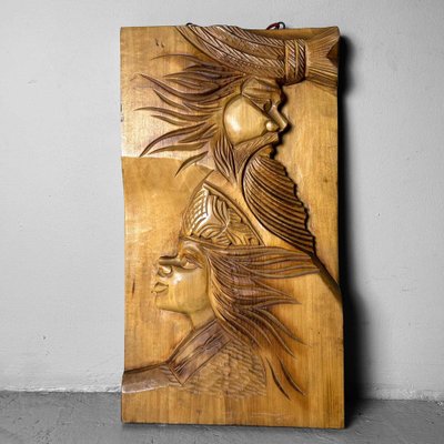 Wood-Carved Ainu Wall Decoration, Japan, 1970s-DWL-1787469