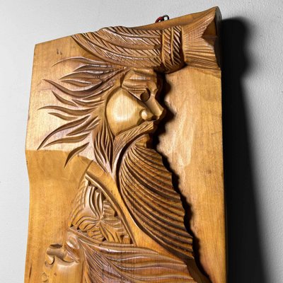 Wood-Carved Ainu Wall Decoration, Japan, 1970s-DWL-1787469