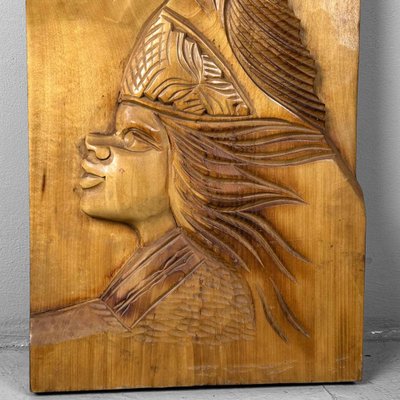 Wood-Carved Ainu Wall Decoration, Japan, 1970s-DWL-1787469