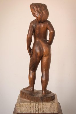 Wood Carved Female Nude with Stand-AOI-1304642