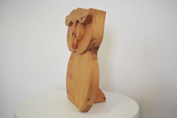 Wood Carving Owl, 1980s-KNM-903528