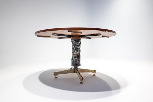 Wood & Ceramic Extendable Dining Table by Melchiorre Bega & Pietro Melandri-FGA-1133449