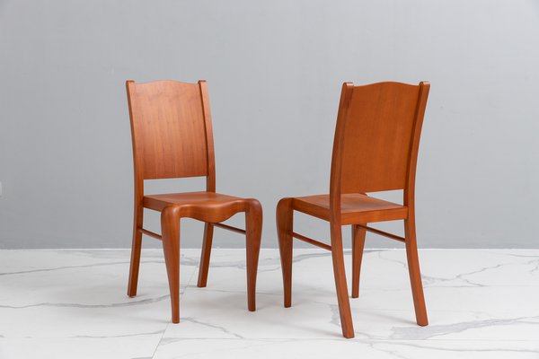 Wood Chairs by Philippe Starck for Driade, 1989, Set of 2-KQX-1773668