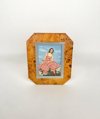 Wood Chrome & Glass Picture Frame by Felice Antonio Botta, Italy, 1970s-LYQ-1171338