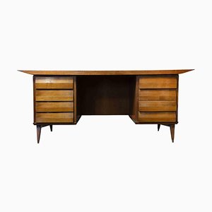 Wood Desk Attributed to Melchiorre Bega, Italy, 1950s-ZCI-1351547