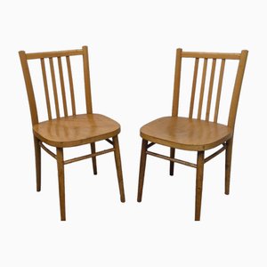 Wood Dining Chairs, Former Czechoslovakia, 1960s, Set of 2-ZWG-1820892