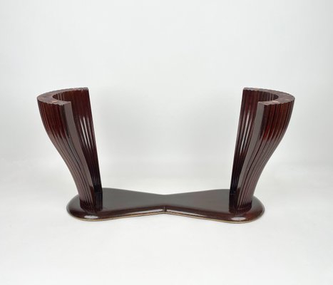 Wood & Glass Coffee Table by Victorian Dassi for Santambrogio & De Berti, Italy, 1950s-LYQ-1171340