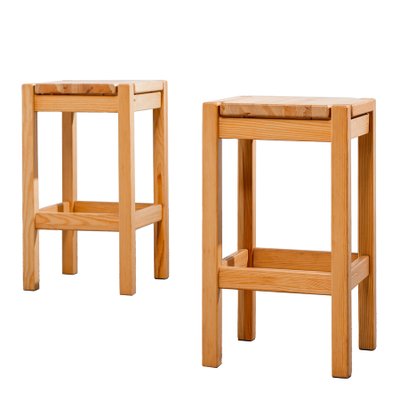 Wood Hongisto Stools by Ilmari Tapiovaara for Laukaan Puu, Finland, 1960s-YI-1100436