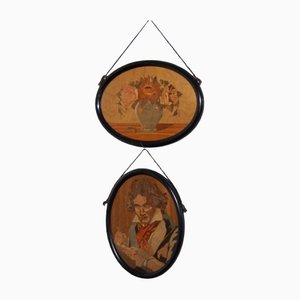 Wood Medallions, Set of 2-AWH-1359371