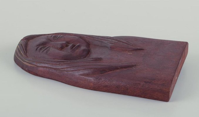 Wood Relief of Greenlandic Woman from Greenlandica, 1960s-AR-2034091