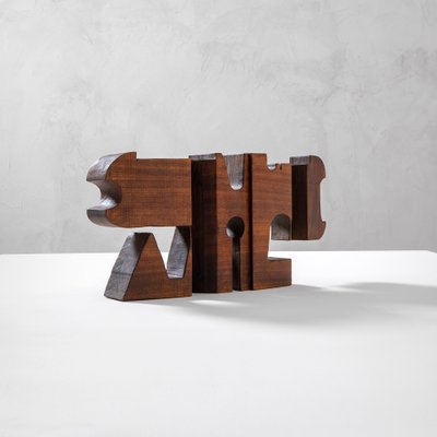 Wood Sculpture by Nerone Ceccarelli & Giancarlo Patuzzi for Gruppo NP2, 1960s-FWM-1179104