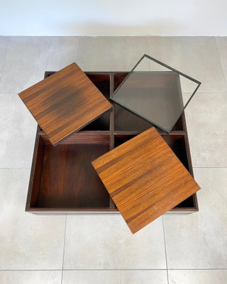 Wood Square Modular Coffee Table by Luigi Sormani, Italy, 1960s-LYQ-1171539