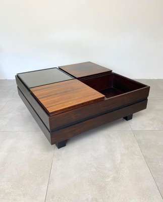 Wood Square Modular Coffee Table by Luigi Sormani, Italy, 1960s-LYQ-1171539