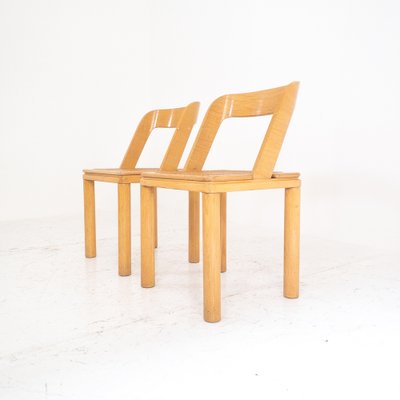 Wood & Viennese Straw Chairs attributed to RB Rossana, Italy, 1970s, Set of 2-UPW-1736422