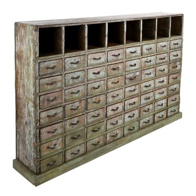 Wood Workshop Cabinet with 56 Drawers and 8 Lockers-NQ-1803330