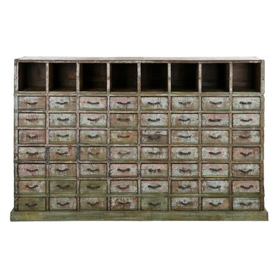 Wood Workshop Cabinet with 56 Drawers and 8 Lockers-NQ-1803330