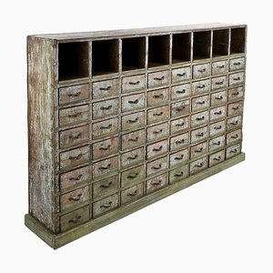 Wood Workshop Cabinet with 56 Drawers and 8 Lockers-NQ-1803330