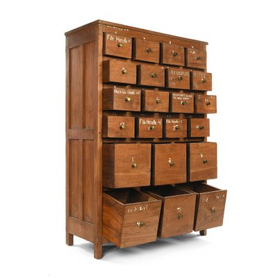 Wood Workshop Furniture with 22 Drawers, 1940s-NQ-737758