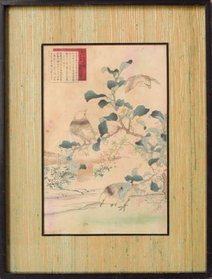 Woodblock with Birds-AOI-1106752