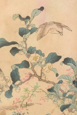 Woodblock with Birds-AOI-1106752