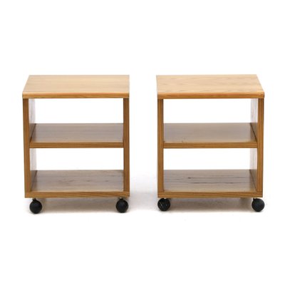 Wooden Bedside Tables, 1970s, Set of 2-EZ-1185011