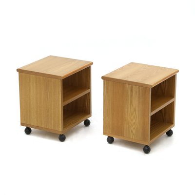 Wooden Bedside Tables, 1970s, Set of 2-EZ-1185011