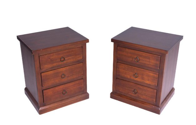 Wooden Bedside Tables, 1980s, Set of 2-SRP-1773860