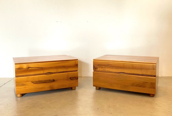 Wooden Bedside Tables by Mario Marenco for Mobilgirgi, 1980s, Set of 2-NPC-1285333