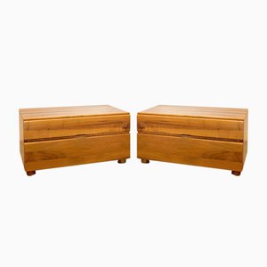 Wooden Bedside Tables by Mario Marenco for Mobilgirgi, 1980s, Set of 2-NPC-1285333