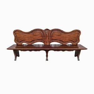 Wooden Bench with Lion Paws in Solid Wood, Italy, 1950s-RAQ-1048260