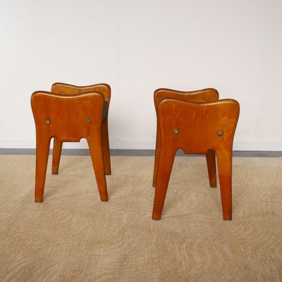 Wooden Benches in the Style of Ico Parisi, 1950s, Set of 2-JQO-1305155