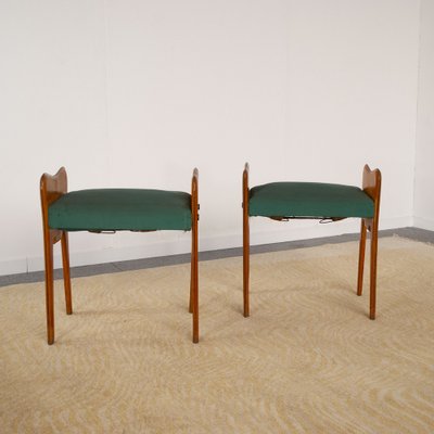 Wooden Benches in the Style of Ico Parisi, 1950s, Set of 2-JQO-1305155