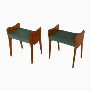 Wooden Benches in the Style of Ico Parisi, 1950s, Set of 2-JQO-1305155