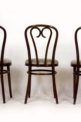 Wooden Bentwood Chairs, 1950s, Set of 4-WVS-1226588