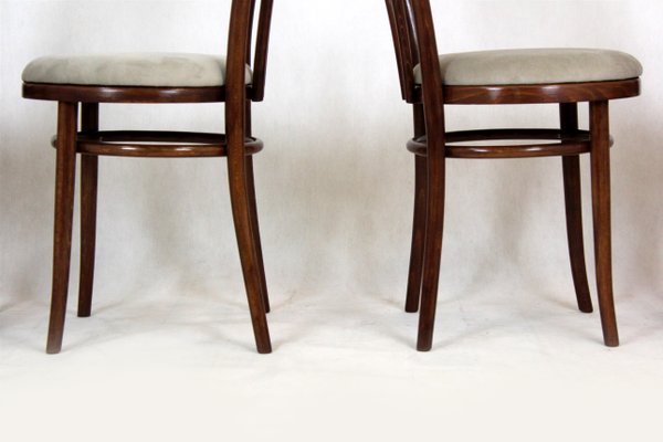 Wooden Bentwood Chairs, 1950s, Set of 4-WVS-1226588