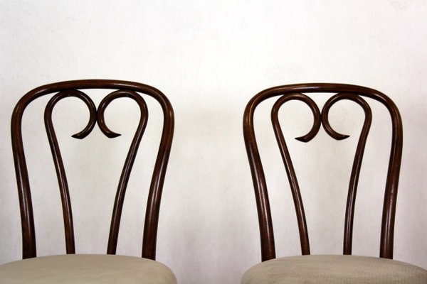 Wooden Bentwood Chairs, 1950s, Set of 4-WVS-1226588