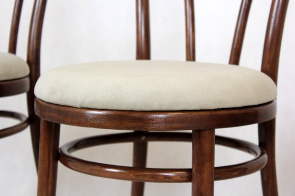 Wooden Bentwood Chairs, 1950s, Set of 4-WVS-1226588