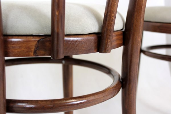 Wooden Bentwood Chairs, 1950s, Set of 4-WVS-1226588