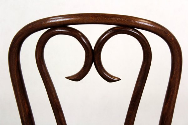 Wooden Bentwood Chairs, 1950s, Set of 4-WVS-1226588