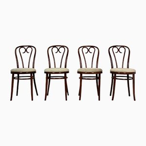 Wooden Bentwood Chairs, 1950s, Set of 4-WVS-1226588