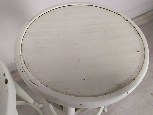 Wooden Bistro Stools, 1930s, Set of 2-EAD-1719428