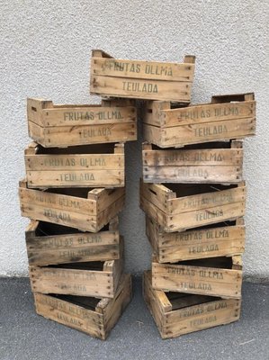 Wooden Boxes, 1920s, Set of 3-SDV-674912