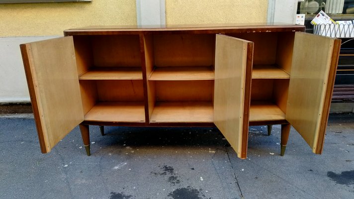 Wooden & Brass Dresser by Paolo Buffa, 1940s-OHK-951238